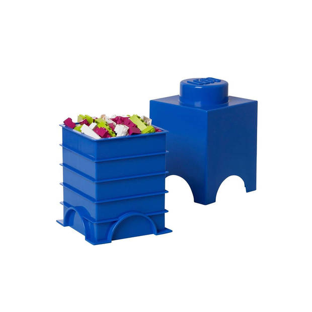 Lego - Opbergbox Brick 1 Vierkant - Polypropyleen - Blauw