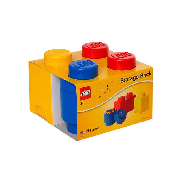 Lego - Opbergbox Brick Set van 3 Stuks - Polypropyleen - Multicolor