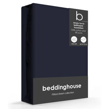 Beddinghouse Splittopper Hoeslaken Jersey-Lycra Indigo-200 x 200/220 cm