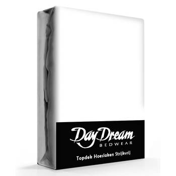 Day Dream Topper Hoeslakens Katoen Wit-180 x 200 cm