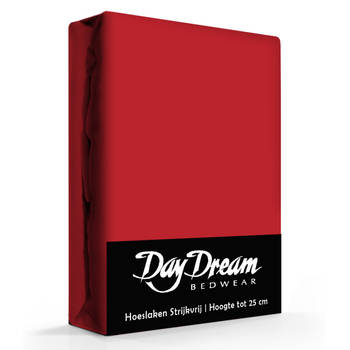Day Dream Hoeslaken Katoen Rood-140 x 200 cm