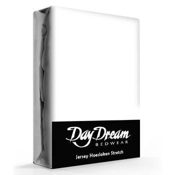 Day Dream Jersey Hoeslaken Wit-180 x 200 cm