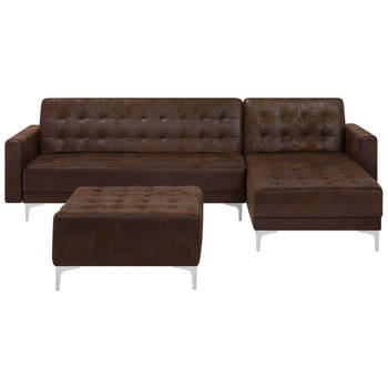 Beliani ABERDEEN - Modulaire Sofa-Bruin-Kunstleer