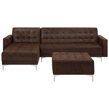 Beliani ABERDEEN - Modulaire Sofa-Bruin-Kunstleer