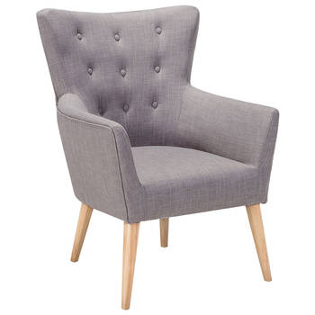 Beliani ANGEN - Fauteuil-Grijs-Polyester