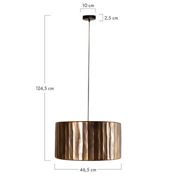 DKNC- Hanglamp Aurelia - Metaal - 46.5x46.5x24.5cm - Brons