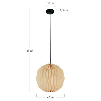 DKNC - Hanglamp Edina - 40x40x43cm - Wit