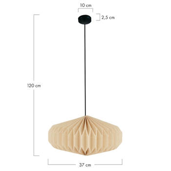 DKNC - Hanglamp Easton - 37x37x20cm - Wit