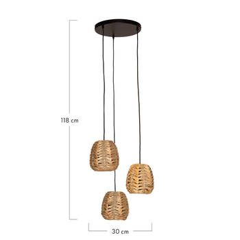 DKNC - Hanglamp Samuel - Waterhyacinth - 30x30x18cm - Natuurlijk