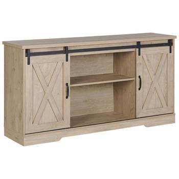 Beliani ULAN - Sideboard-Lichte houtkleur-MDF, Spaanplaat