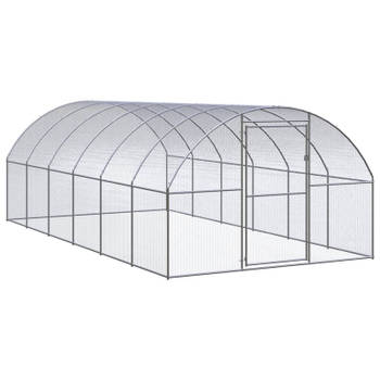 vidaXL Kippenren 3x6x2 m gegalvaniseerd staal