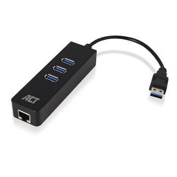 USB 3.2 Gen1 hub 3 poorten met Gigabit netwerkpoort