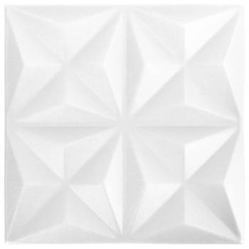 vidaXL 12 st Wandpanelen 3D origami 3 m² 50x50 cm wit