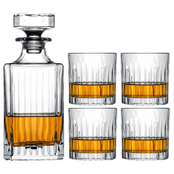 Cookinglife Whiskey Set (karaf & whiskeyglazen) Moville - 5 delige set