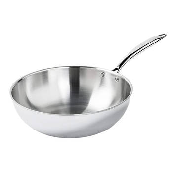 Cookinglife Wokpan - TriPly RVS - ø 28 cm - zonder anti-aanbaklaag