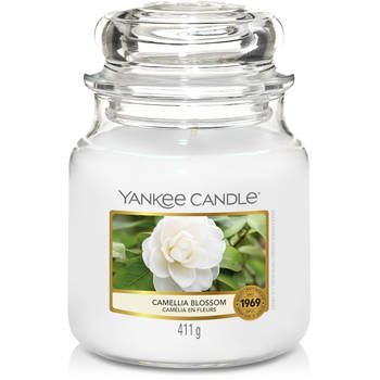 Yankee Candle Geurkaars Medium Camellia Blossom - 13 cm / ø 11 cm
