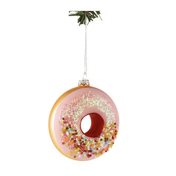 Nordic Light Kerstbal Donut Roze 10 cm
