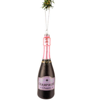 Nordic Light Kerstbal Champagnefles 17 cm