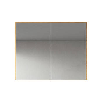 Badplaats Spiegelkast Cuba 90 x 16 x 72 cm - eiken