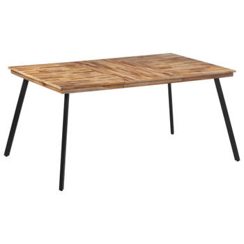 vidaXL Eettafel 169x98,5x76 cm massief teakhout