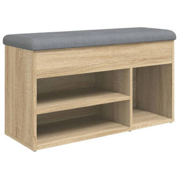 vidaXL Schoenenbank 82x32x45,5 cm bewerkt hout sonoma eikenkleurig