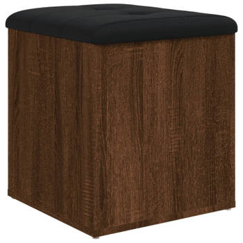 vidaXL Opbergbankje 42x42x45 cm bewerkt hout bruin eikenkleur