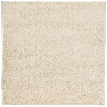 vidaXL Vloerkleed shaggy hoogpolig modern 120x120 cm goudkleurig