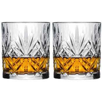 Cookinglife Whiskey Glazen / Cocktailglazen / Waterglazen Moy - 340 ml - 2 stuks