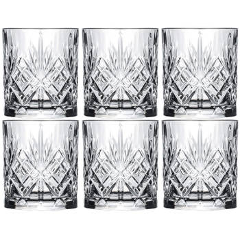 Cookinglife Whiskey Glazen / Cocktailglazen / Waterglazen Moy - 340 ml - 6 stuks