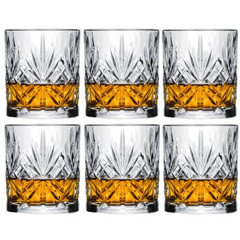 Cookinglife Whiskey Glazen / Cocktailglazen / Waterglazen Moy - 340 ml - 6 stuks