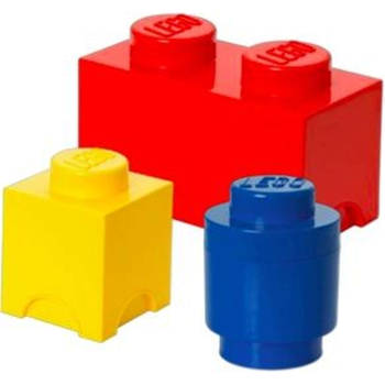 Lego - Opbergbox Brick Set van 3 Stuks - Polypropyleen - Multicolor