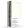 Topper Hoeslaken Katoen Romanette Ivoor-90 x 220 cm