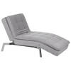 Beliani LOIRET - Chaise longue-Grijs-Fluweel