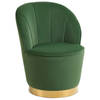 Beliani ALBY - Fauteuil-Groen-Fluweel