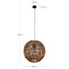 DKNC - Hanglamp Parma Papier - 38x38x38cm - Bruin