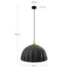 DKNC - Hanglamp Sarah - Vilt - 50x50x35cm - Grijs