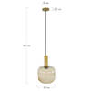 DKNC - Hanglamp Allison - Glas - 20x20x30cm - Geel