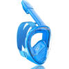 Vicon Snorkelmasker voor kinderen - 4 t/m 12 jr - Snorkelset Blauw - Full Face Duikmasker Kind - Duikbril met Snorkel