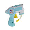 Bellenblaas speelgoed pistool - met vullingen - lichtblauw - 15 cm - plastic - bellen blazen - Bellenblaas
