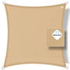 Buitenkado schaduwdoek waterdicht 4 x 4m, zand beige