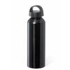 Bellatio Design Waterfles/drinkfles/sportfles - metallic zwart - aluminium - 800 ml - schroefdop - Drinkflessen