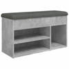 vidaXL Schoenenbank 82x32x45,5 cm bewerkt hout betongrijs