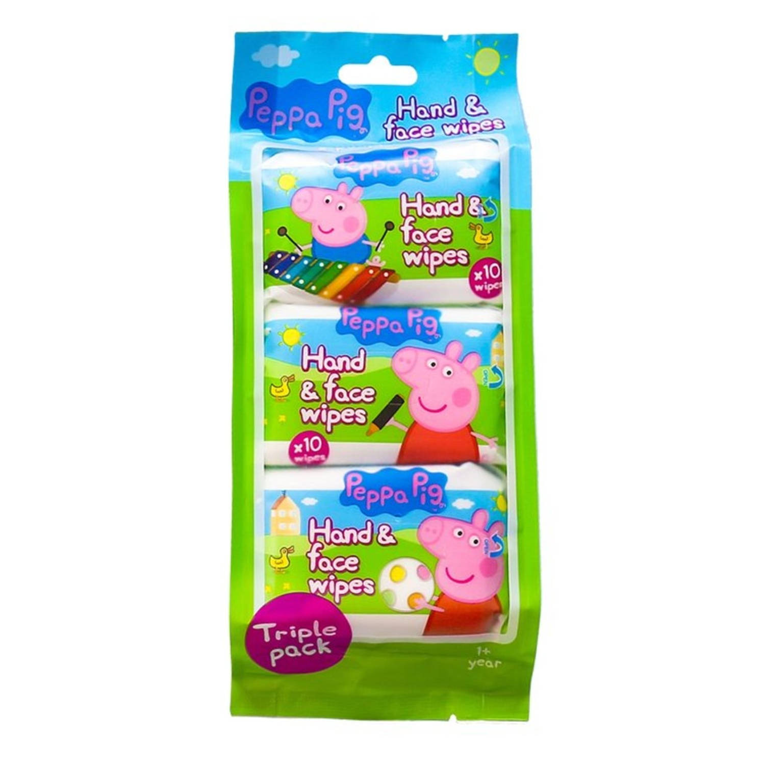 Peppa Pig - Hand- en Gezichtsdoekjes voor Kinderen - 3 Pack