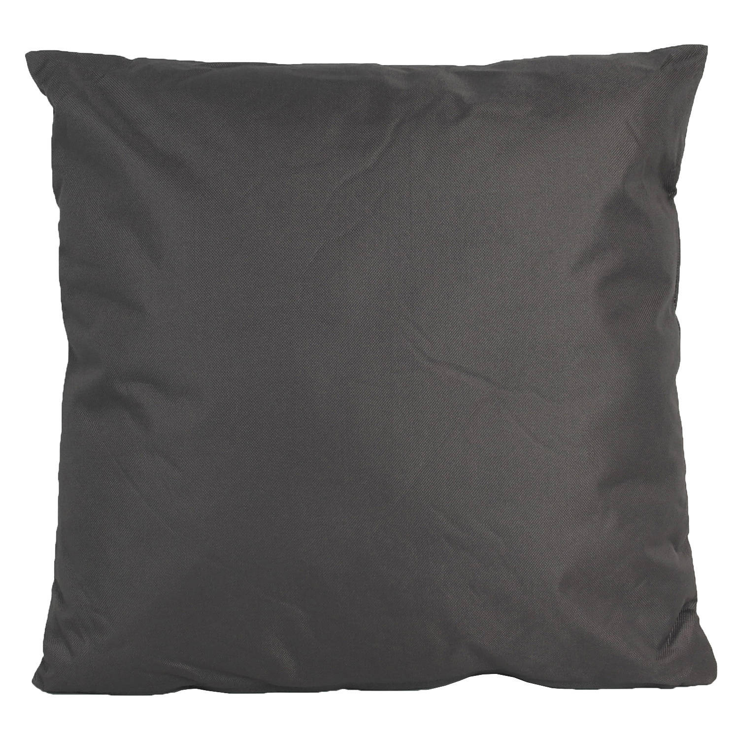 1x Grote bank/sier kussens voor binnen en buiten in de kleur antraciet grijs 60 x 60 cm - Sierkussens
