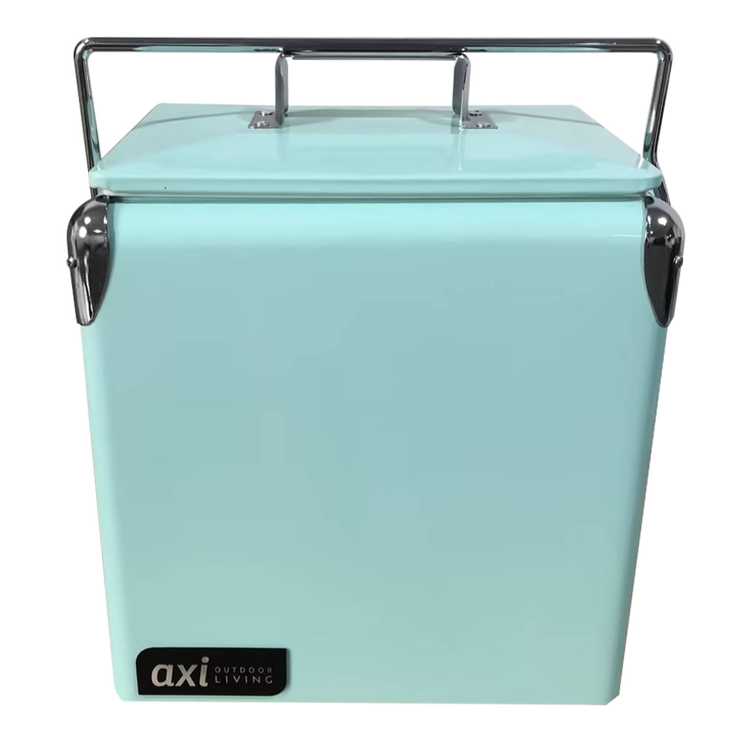 AXI Retro Mini Cooler Mint Outdoor Koeler-Koelbox klein met afneembaar deksel & flesopener