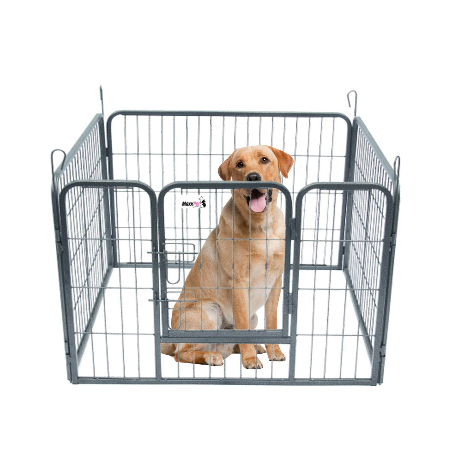 MaxxPet Puppyren - puppykennel - opvouwbaar- honden bench - puppy bench - 101x79cm - 4 delig