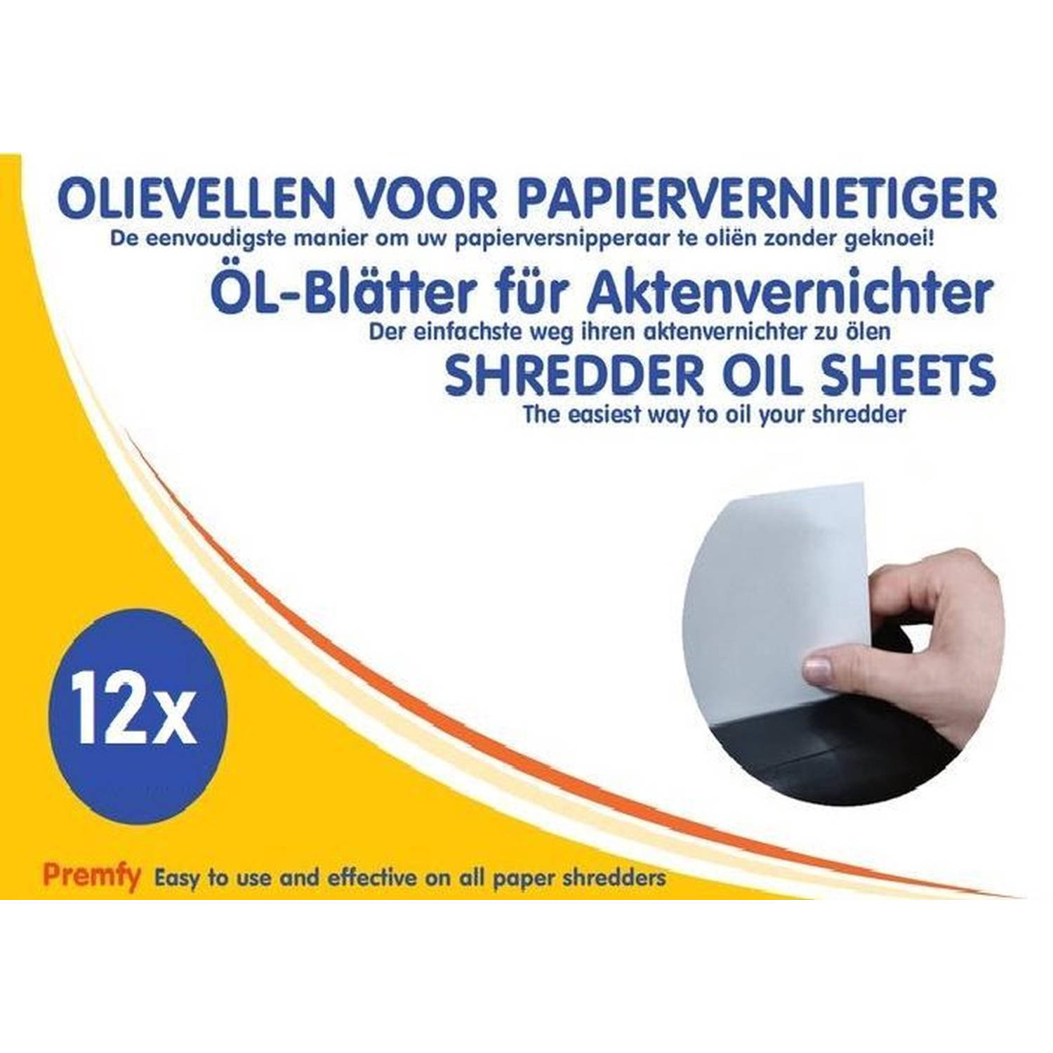 Premfy Olievellen voor papierversnipperaar 12 stuks-Papiervernietiger Olievellen Oil Sheets Shredder