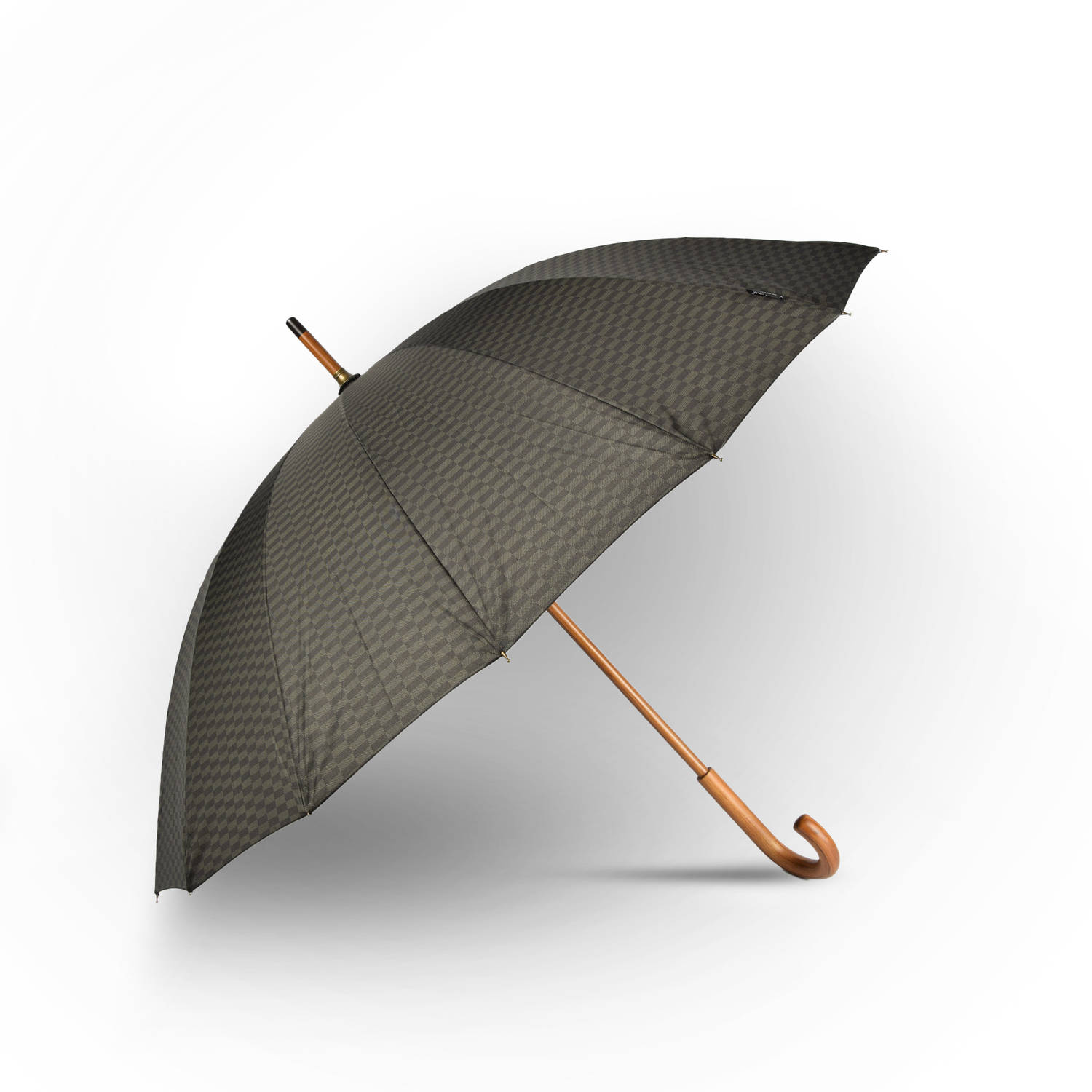 Grote Grijs Paraplu met Houten Handgreep - Automatisch Windproof - Ø102cm - Geïnspireerd door Kingsman: The Secret Service - Polyester Pongee & Fiberglass