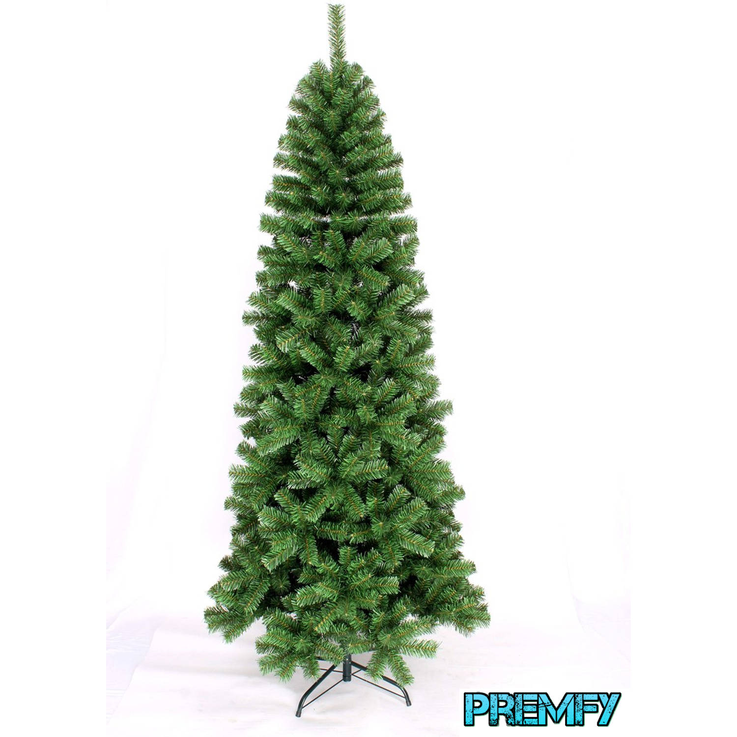 Premfy Smalle Kunstkerstboom 180cm met 550 takken mooi vol groen zonder verlichting Pencil Pine
