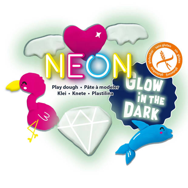 Klei - Neon en Glow in the dark 4x90gr